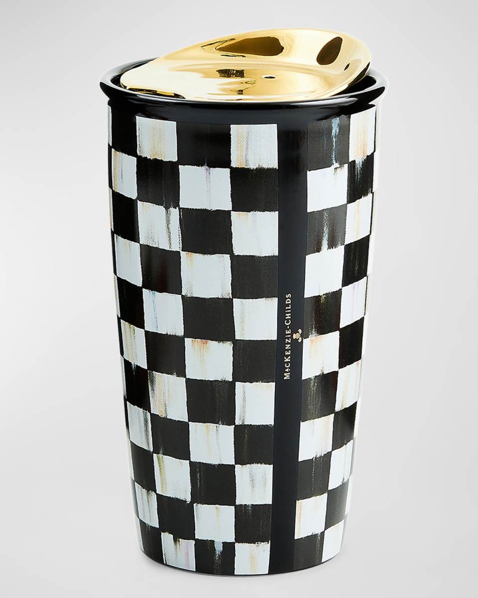 Courtly Check Ceramic Travel Cup
